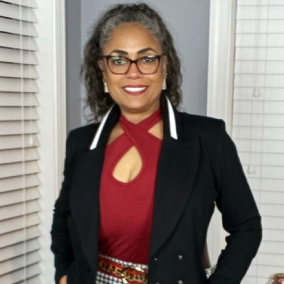 NWT | CAbi Busy Tank Red; Style 4381 - Picture 2 of 8